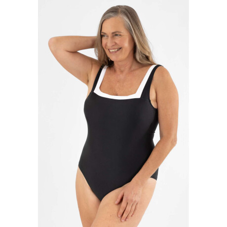 Malla square liso Negro