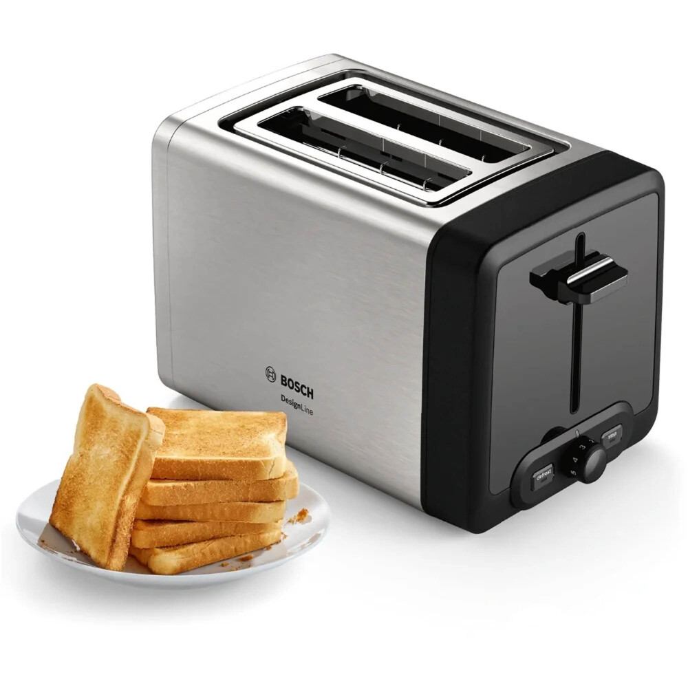 TOSTADOR BOSCH 2-PANES GRIS TAT4P420 DESIGNLINE