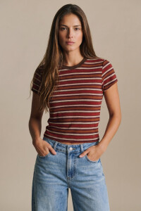 Remera Rayada Fucsia