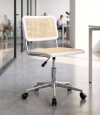 Silla de Escritorio Simil Rattan Blanco
