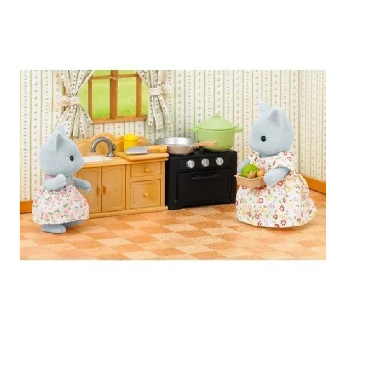 COUNTRY KITCHEN SET (WITH CAT MOTHER) Único