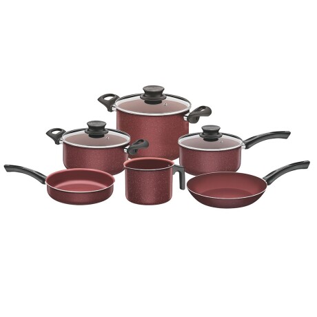 Batería de Cocina 9Pz Línea Paris Tramontina Rojo