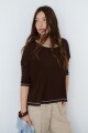 REMERA LIZA MARRON