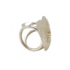 Pasa pañuelo Flor de liz-Plata y Oro -Sin piedra-PP2003 sinpiedra