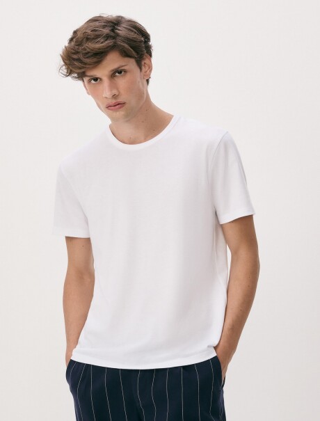 CAMISETAS MANGA CORTA SLIM BLANCO