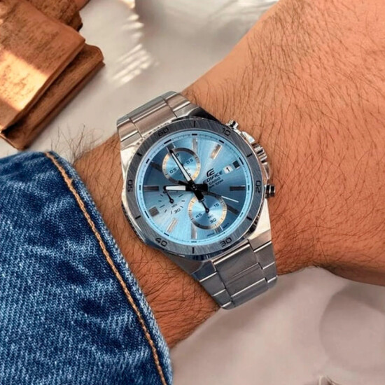 Reloj CASIO EDIFICE EFV640D-2BVUDF Acero Plateado Esfera 44mm 0