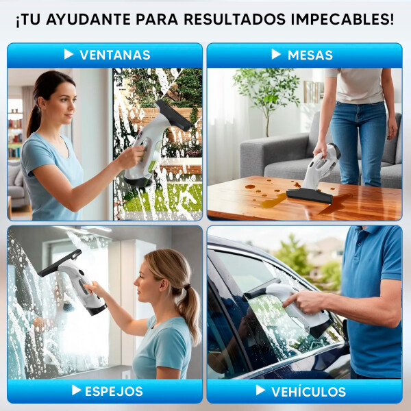 Limpiavidrios Inalámbrico Portátil Con Accesorios 3 En 1 LIMPIA VIDRIOS INALAMBRICO VAR1555