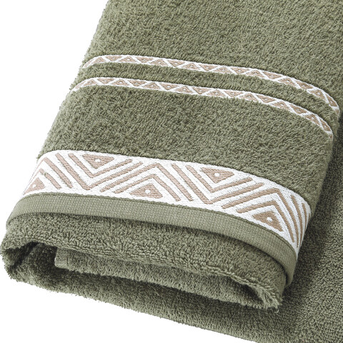 Pack x 2 Toallas Jacquard Premium 100% Algodón 7681 - VERDE