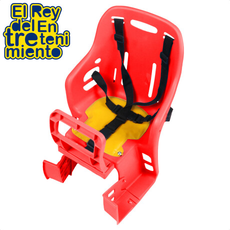 Silla Asiento Trasero P/ Bicicleta Bebe Niño Cinturón Rojo