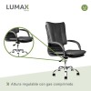 Silla de Escritorio Oficina Giratoria Lumax Donna en EcoCuero Negro