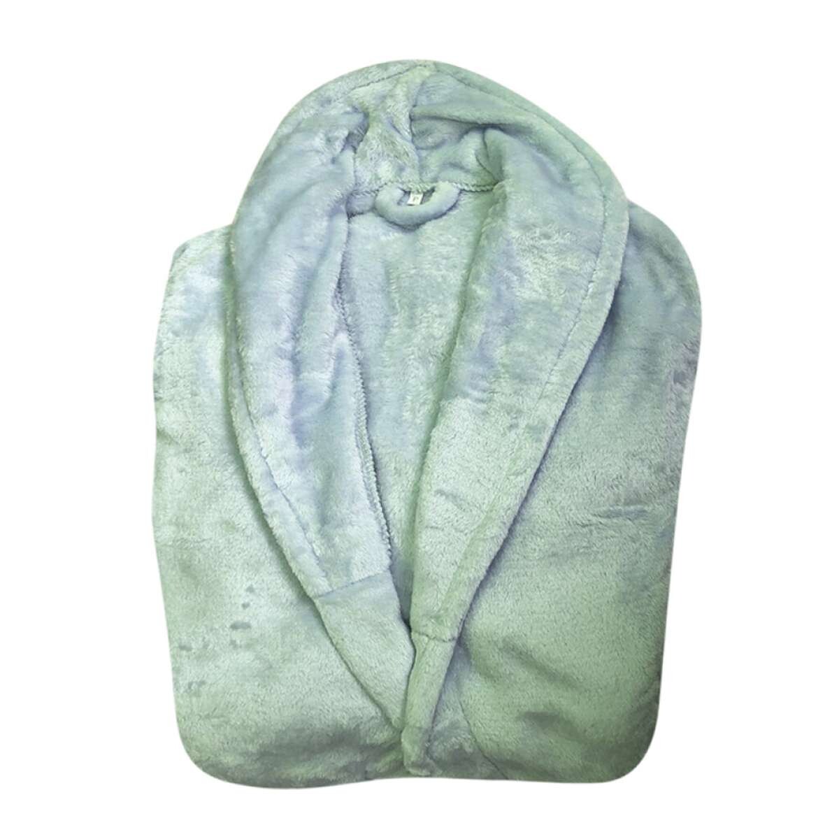 Bata de Cama Microfibra Home Class Talle P al XG - Verde Agua 