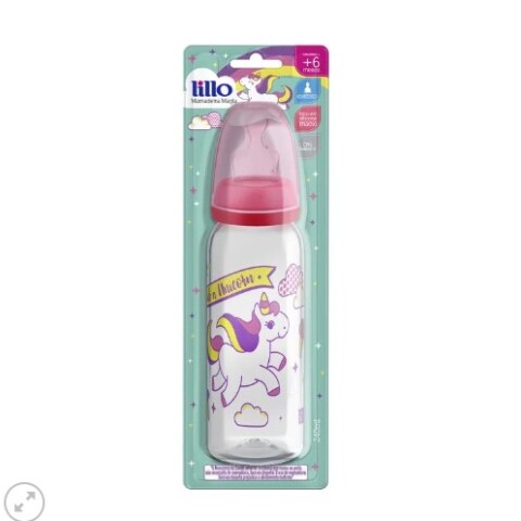 Lillo mamadera 240 ml +6m Rosa Unicornio