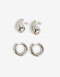 Aros Sets Metal Set De Aros De Acero Plateado - Plateado