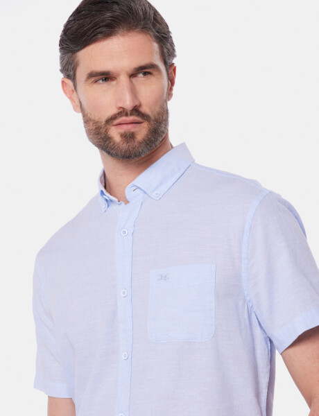 CAMISA DE LINO Celeste