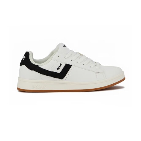 Championes Pony Lifestyle Square Pu Hombre Blanco-Negro
