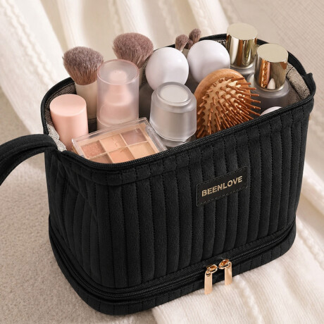 Neceser con bolsillo inferior Velvet BLove Negro