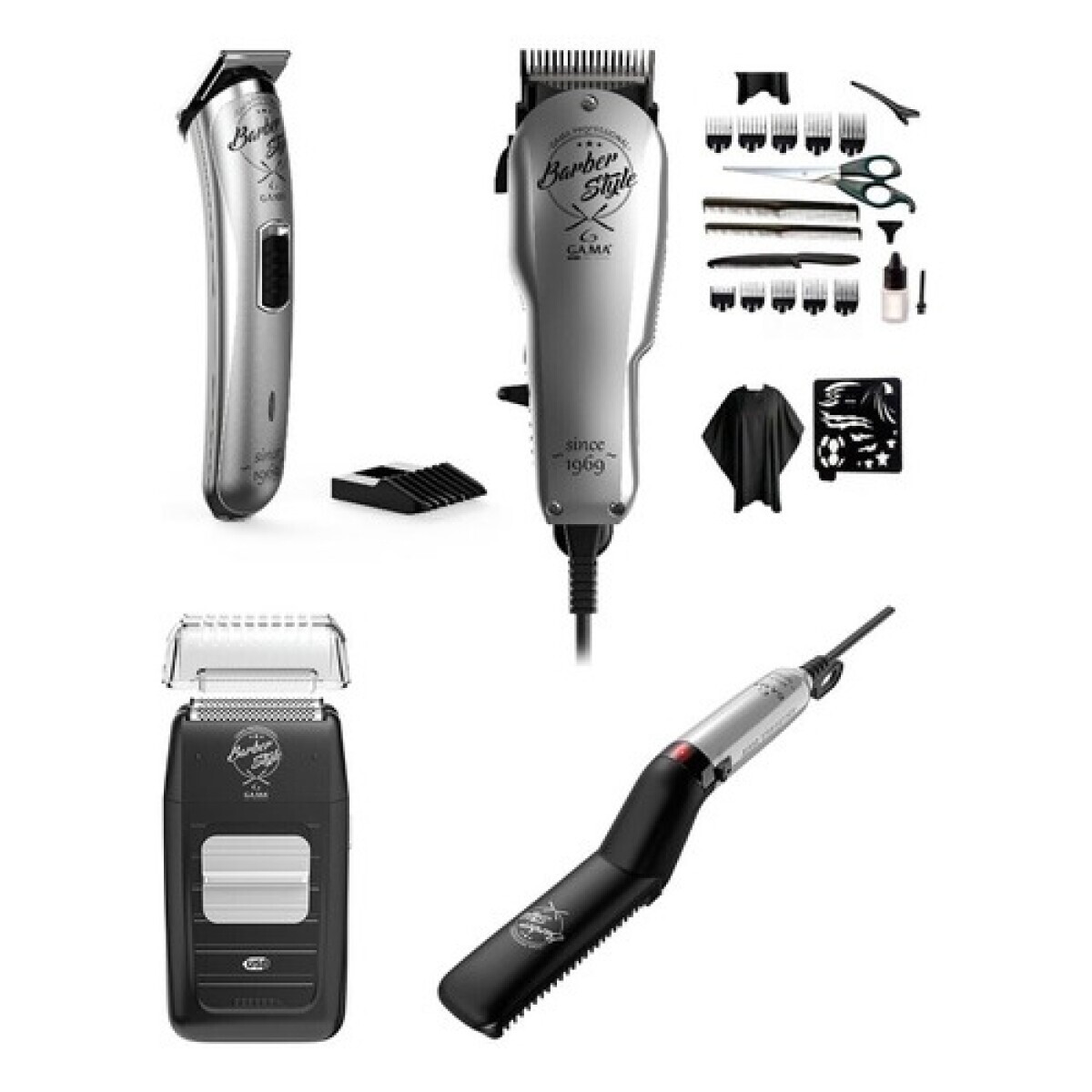 COMBO BARBER STYLE (CLIPPER PELO/BARBA/TRIMMER/PLANCHA BARBA) 