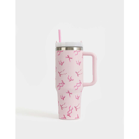 Vaso Térmico Estampado Rosa Claro