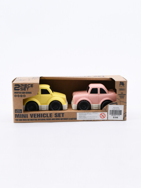 SET AUTOS PLASTICO ECO CELESTE (V)