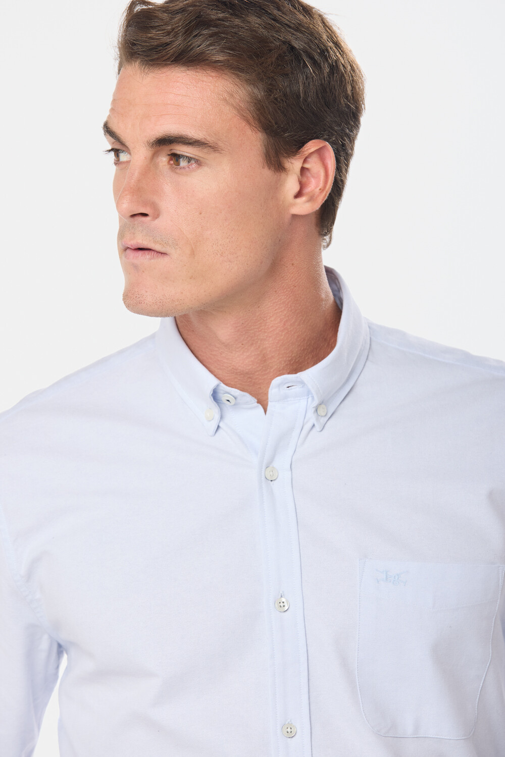 CAMISA OXFORD LISA Celeste