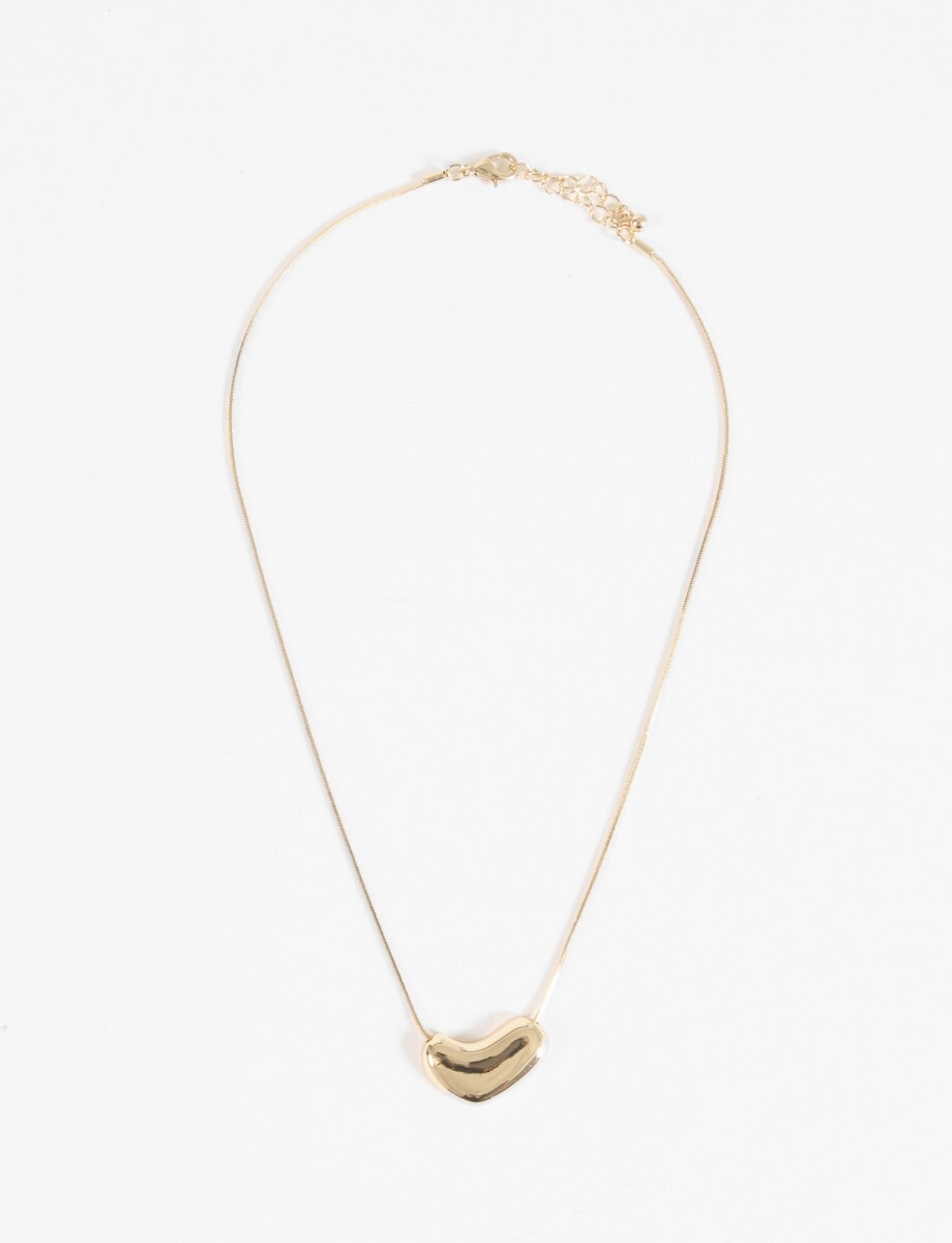 Collar metálico dije bold - dorado 