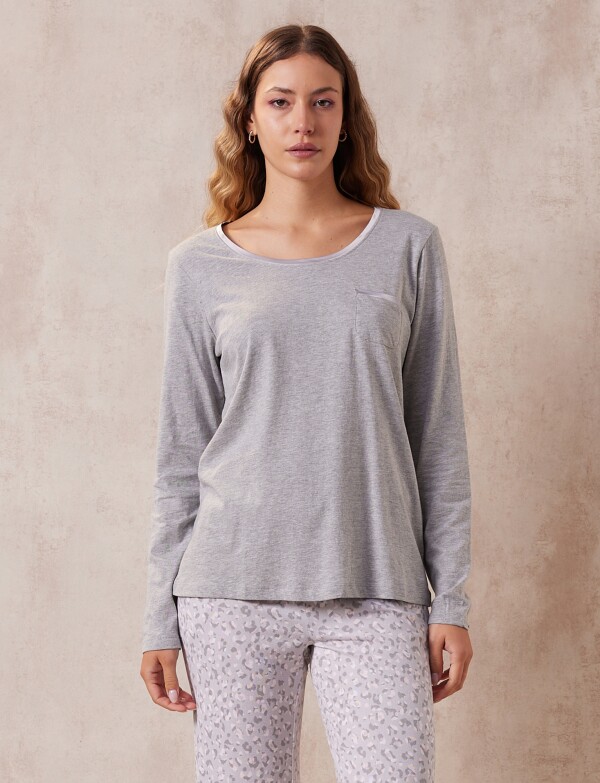 Remera De Pijama GRIS