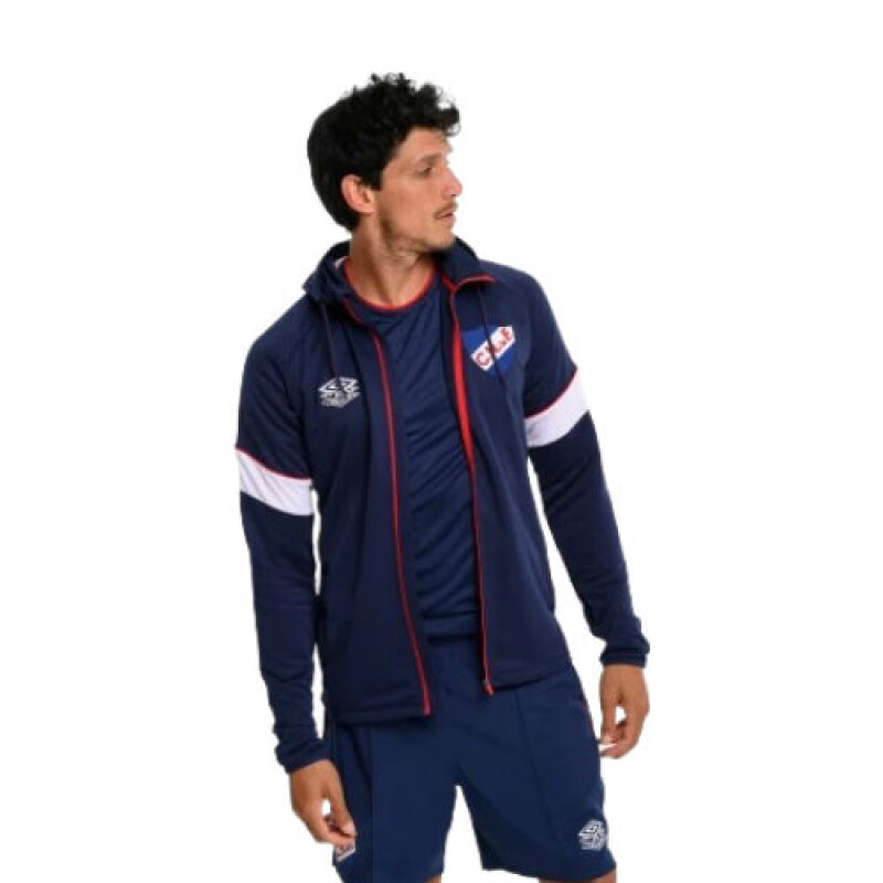 Campera de Hombre Training FZ Hoodie Nacional Azul Marino - Rojo - Blanco