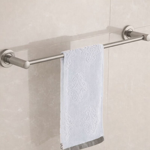 Toallero Barral 60Cm Terminacion Brush Nickel Serie Roma GRIS-BRUSHED NICKEL