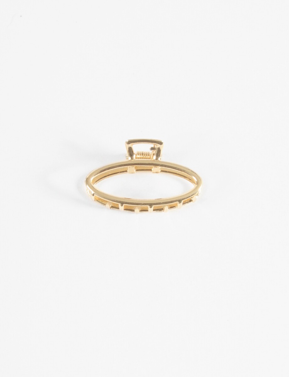 Broche ovalado metálico - dorado 