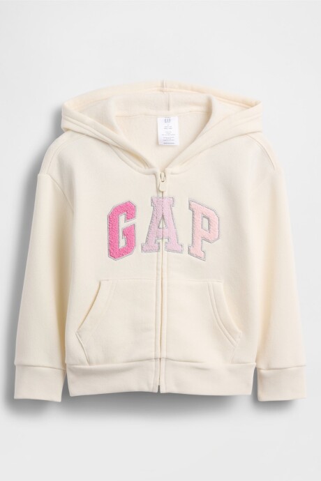 Canguro Con Cierre Logo Gap Toddler Niña Ivory Frost