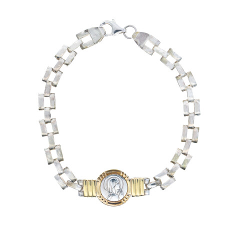 Pulsera de plata 925 y double , VIRGEN NIÑA Pulsera de plata 925 y double , VIRGEN NIÑA