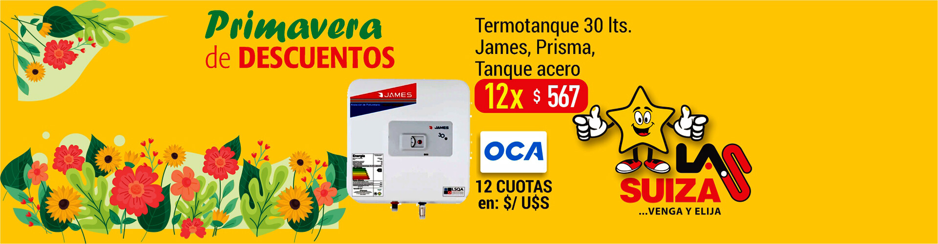 Termotanque 30 lts James