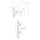 GRIFERIA GRIFO COCINA PARED MONOCOMANDO CROMO BRILLO LINEA CROMO