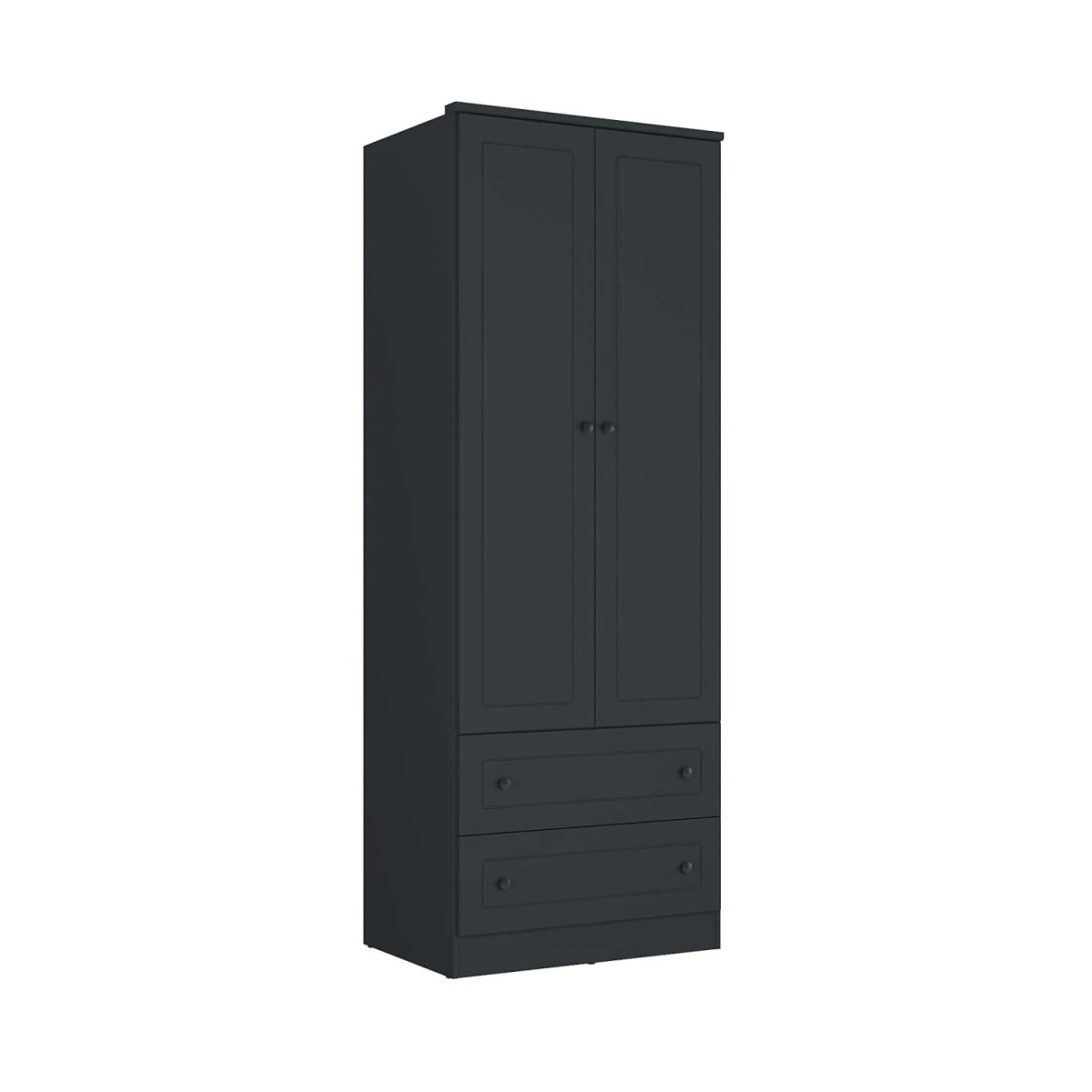 Ropero Americana PLUS 2 puertas + 2 Cajones - 100%MDF - Grafito 