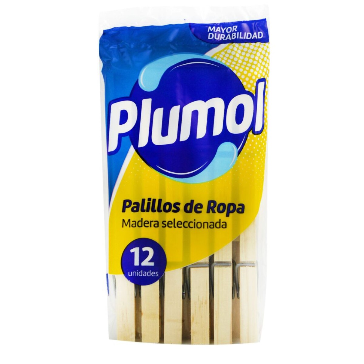 PALILLO PARA ROPA PLUMOL X 12 