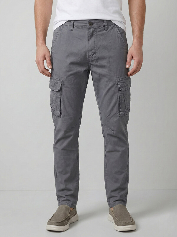 PANTALON CARGO GRIS