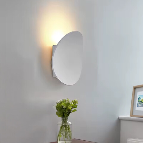 Aplique LED pared blanco redondo 7W cálido IP65 IX4569