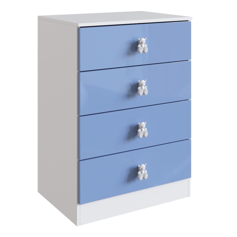 Cómoda Cajonera 4 Cajones Mueble Infantil Flex Rosa/celeste Cómoda Cajonera 4 Cajones Mueble Infantil Flex Rosa/celeste