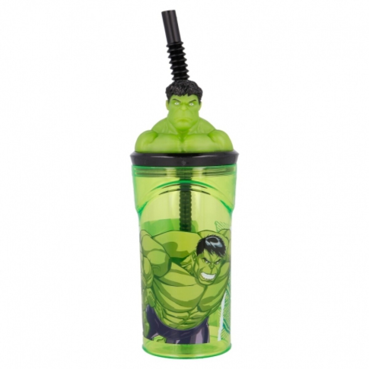 Vaso Alto con Forma 3D 18 cm 360ml - Hulk 