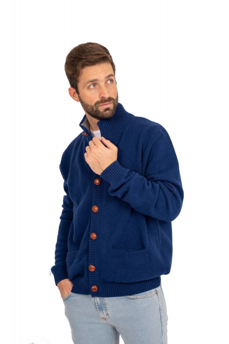 CARDIGAN C BOTONES AZUL FRANCIA