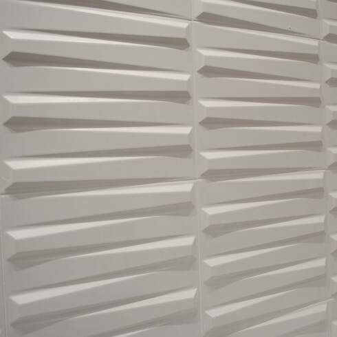 Ceramica Blanco Satinado Decorado Relieve 25X25Cm Pared GAMAS DE BLANCO