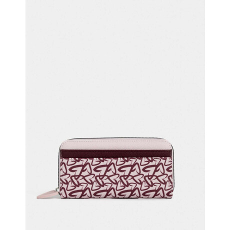 Billetera Fichero Cuerina Estampado Combinacion Tricolor