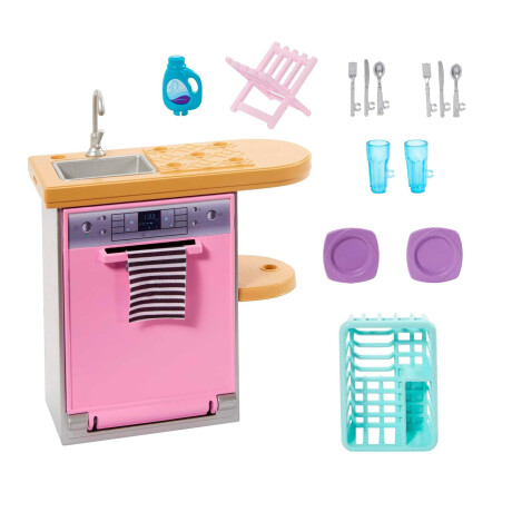 Muebles Para Muñecas Barbie Pileta Y Lavavajillas
