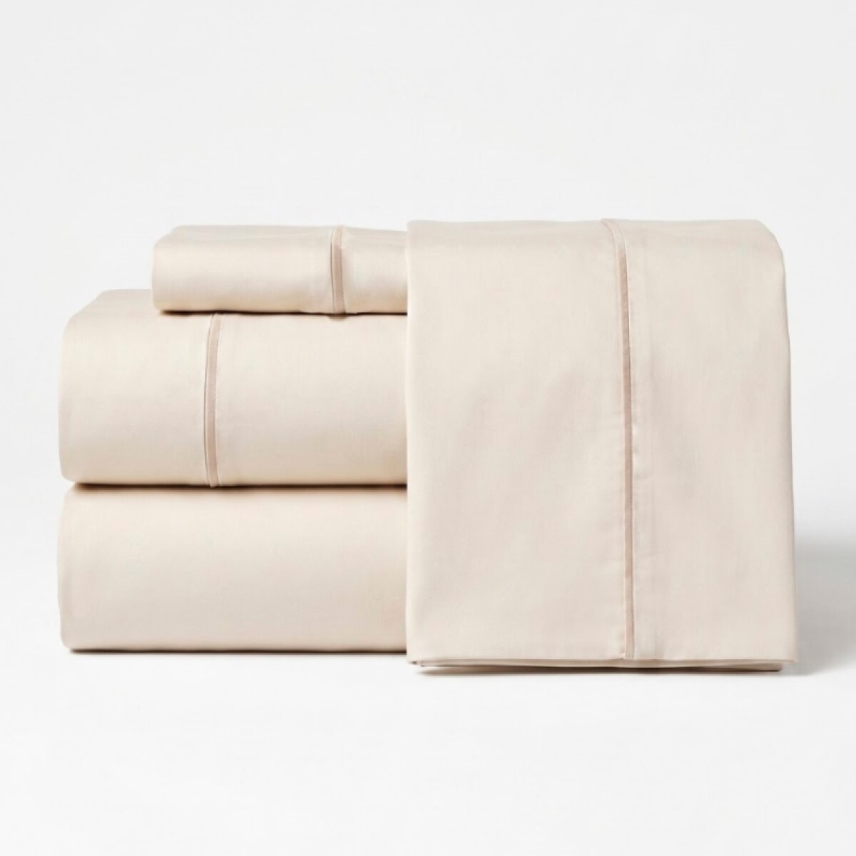 Juegos de Sábana Basic 400 hilos Beige (Bordado Beige) - King 