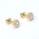 Caravanas En Oro 18K De 2 Tonos Y Brillantes Caravanas En Oro 18K De 2 Tonos Y Brillantes