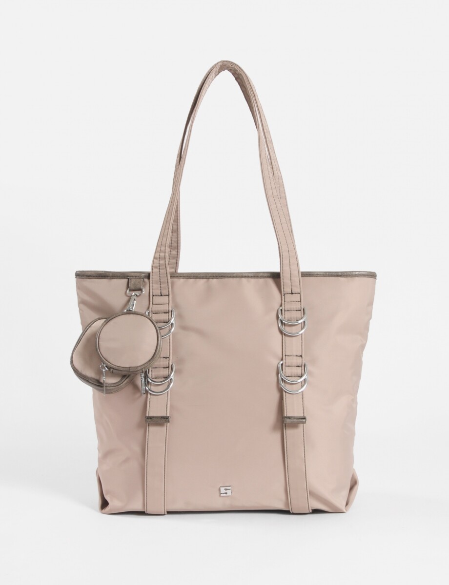Shopper con monederos removibles - beige 