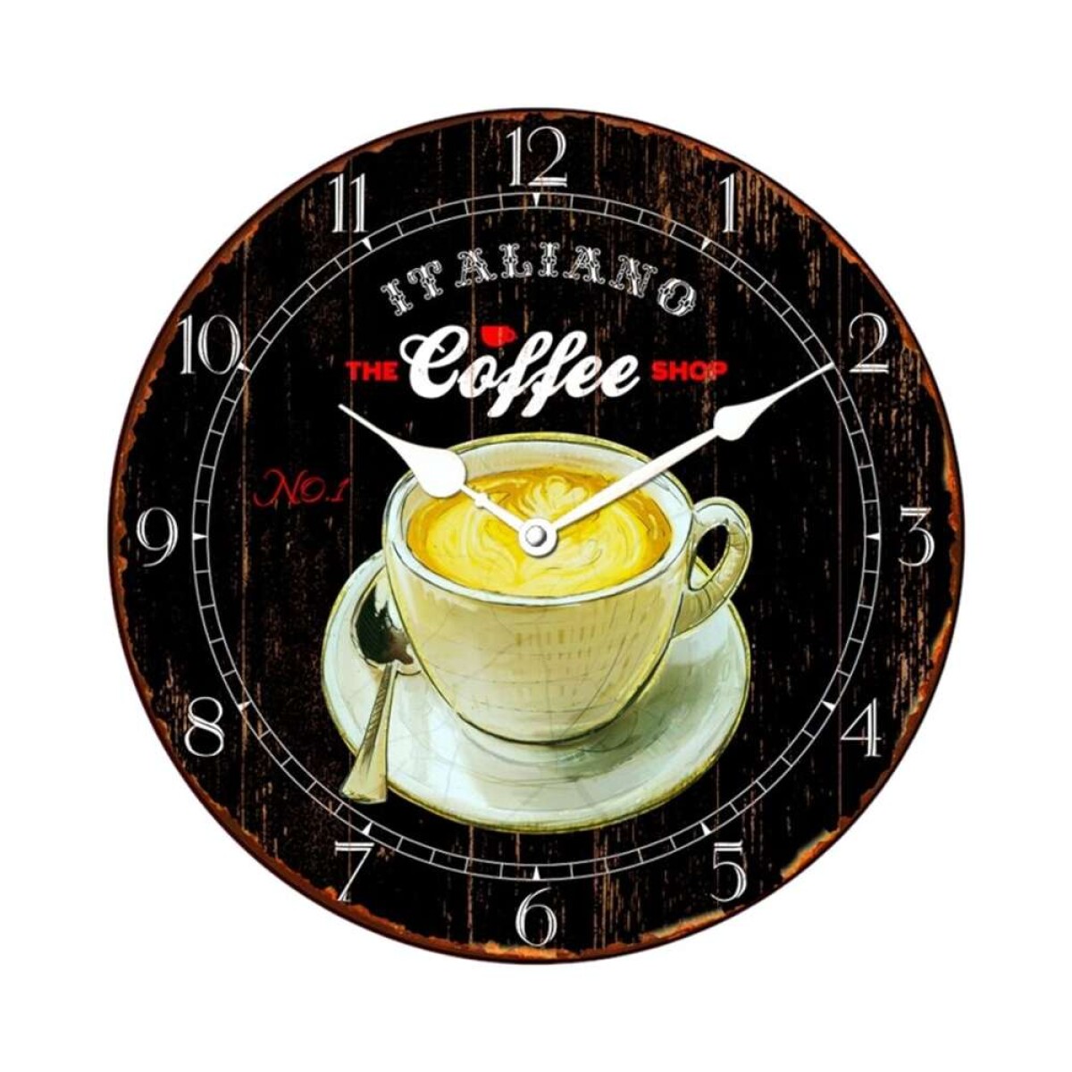 Reloj De Pared Mdf D28.8X3.5Cm - Taza Italiano Coffee 