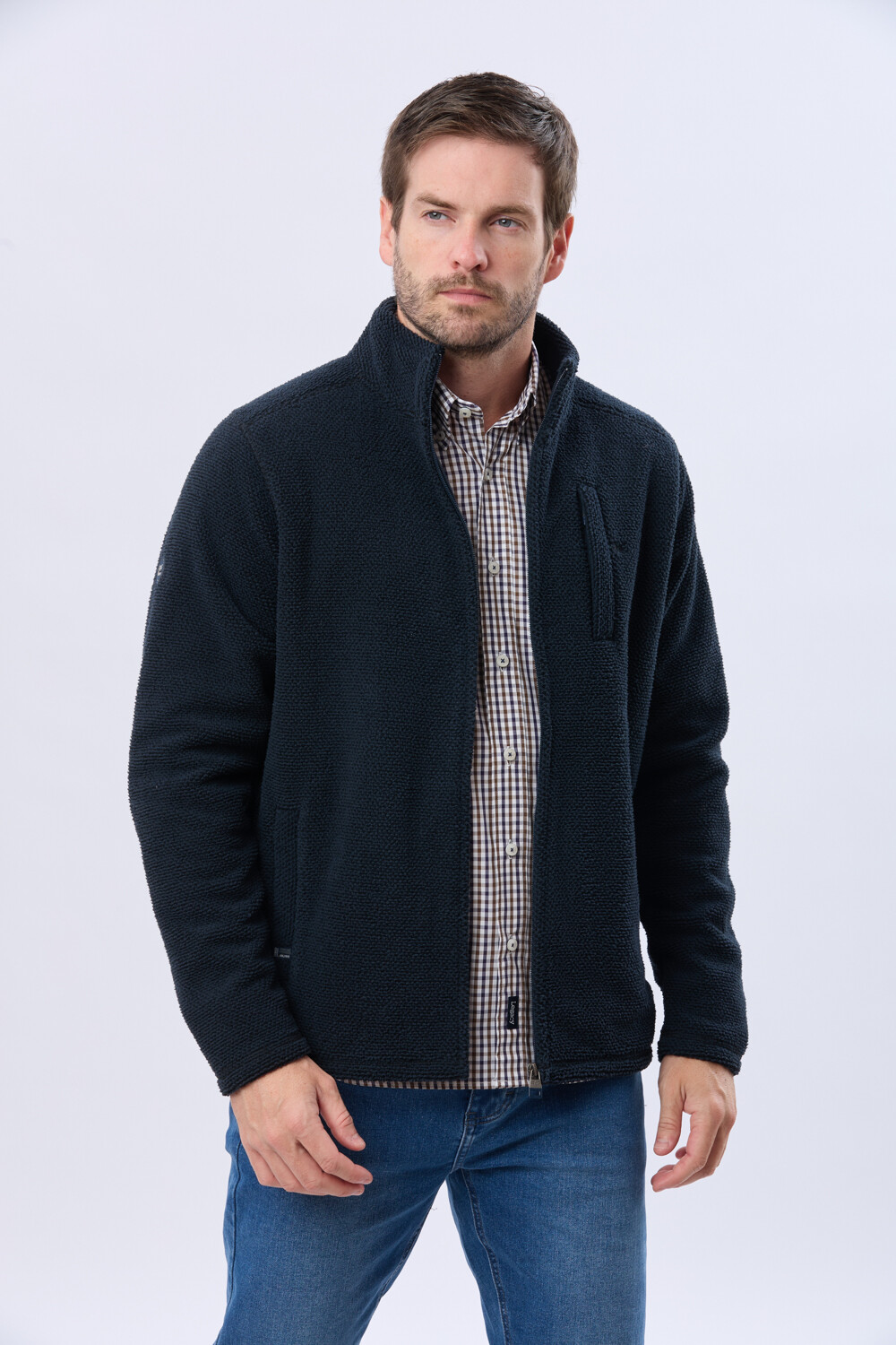 CAMPERA POLAR TEXTURADO GRUESO Azul