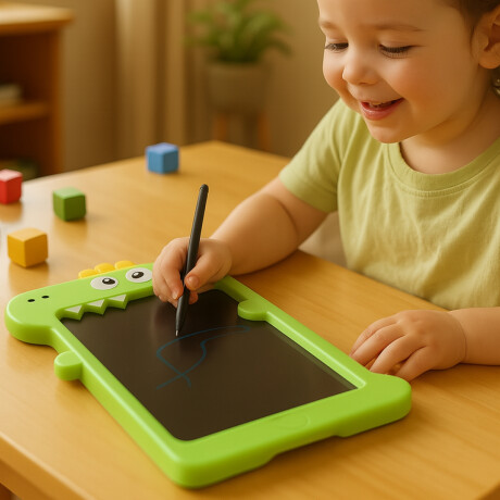 Tablet de dibujo para niños cocodrilo Verde