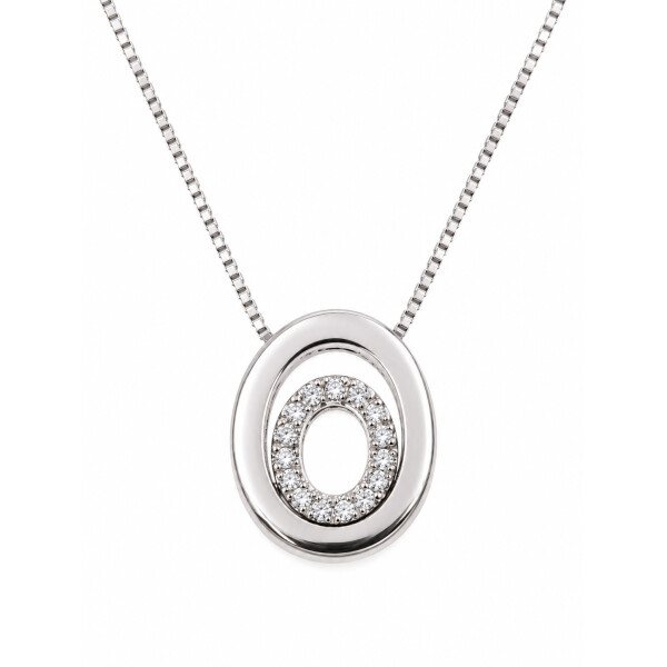 Colgante Corina de Oro Blanco 18k con Brillantes Colgante Corina de Oro Blanco 18k con Brillantes